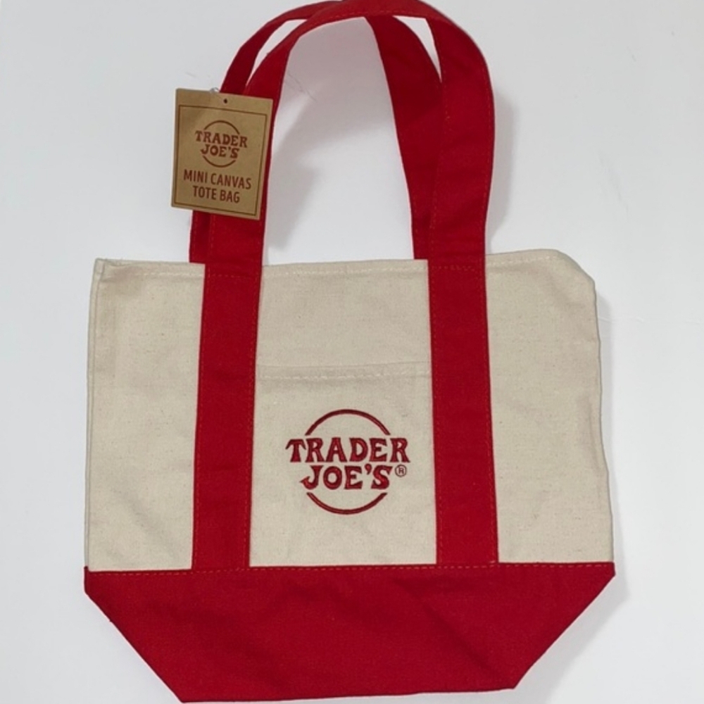 NWT Trader Joe's Mini Tote Bag RED
